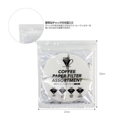 4種の円すいコーヒーフィルターアソート