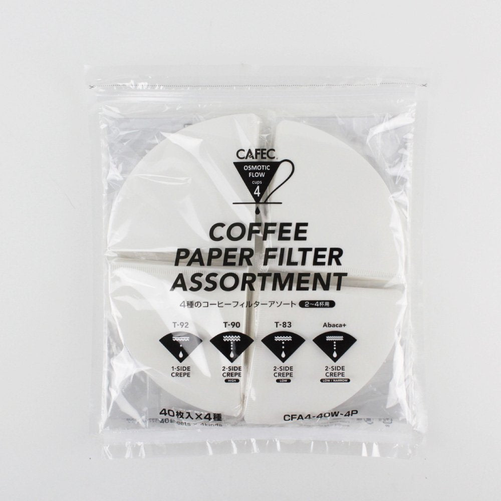 4種の円すいコーヒーフィルターアソート
