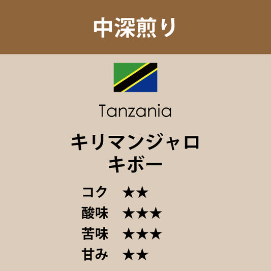 タンザニア　キリマンジャロ キボー〈中深煎り〉（200g）